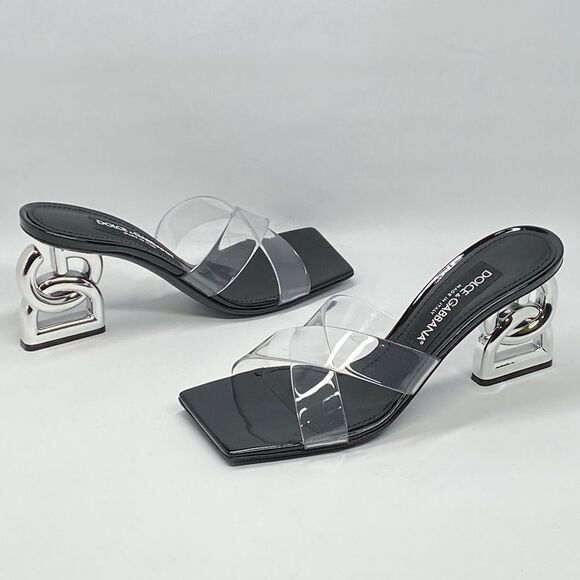 Dolce&Gabbana DG Heel PVC Mules size 37.5 - Picture 3 of 15